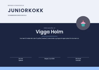 Diplom — juniorkokkeskole