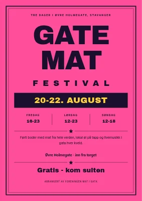 Streetfood-festival — innrammet plakat
