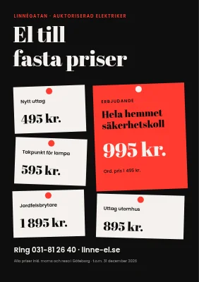 Elektriker — fasta priser