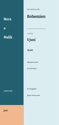 Boho vrijgezellenfeest — Nora en Malik, Amager