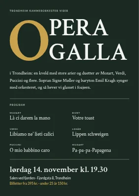 Operagalla med initial — plakat