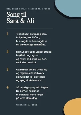Side 2 af Sanghæfte til rådhusbryllup — papirklip