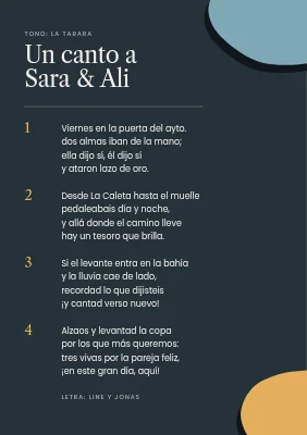 Página 2 de Cuadernillo de canciones para la boda en el ayuntamiento — papel recortado