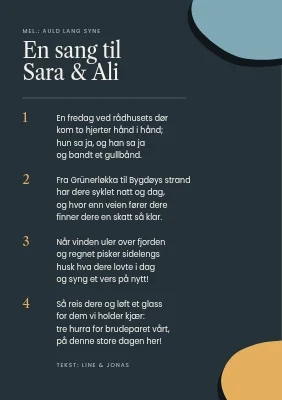 Side 2 av Sanghefte til rådhusbryllup — papirklipp