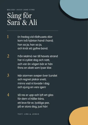 Sida 2 av Sånghäfte till stadshusbröllop — klippt papper