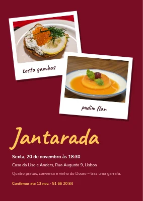 Clube de jantares em Nyborg — convite