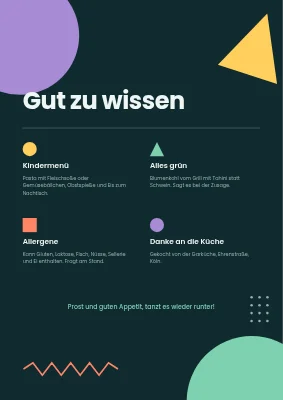 Seite 2 von Hochzeitsmenü — Festival mit Memphis-Formen