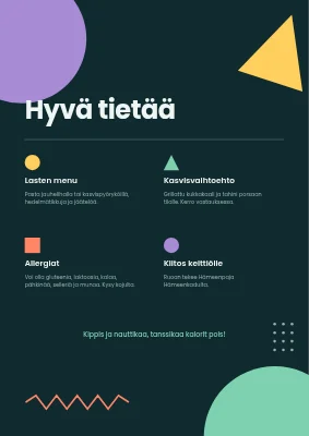 Sivu 2 – Hääillallisen menu — festivaali Memphis-muodoilla