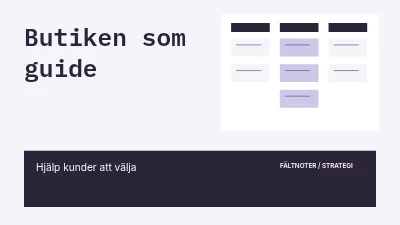 Butiken som guide