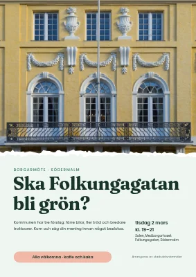 Stadsmöte om en grönare gata
