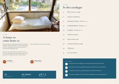 Pages 2–3 of Catalogue of holiday houses on the coast – 32 pages