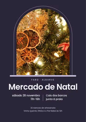 Mercado de Natal em Klitmøller — janela em arco