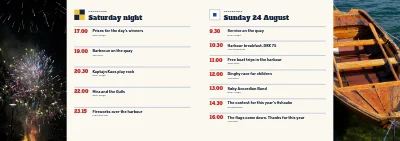 Pages 6–7 of Programme for a harbour festival – 12 pages