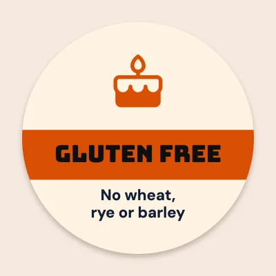 Gluten-free cake on a band