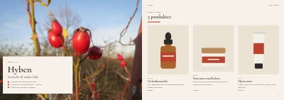 Side 8–9 af Produktkatalog for naturkosmetik – 24 sider