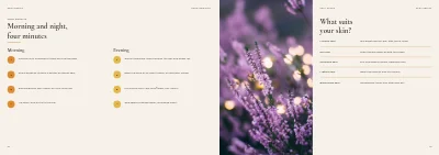 Pages 18–19 of Product catalogue for natural cosmetics – 24 pages