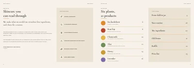 Pages 2–3 of Product catalogue for natural cosmetics – 24 pages