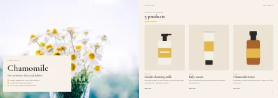 Pages 10–11 of Product catalogue for natural cosmetics – 24 pages
