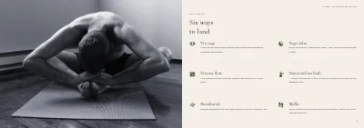 Pages 6–7 of Yoga retreat programme – 12 pages