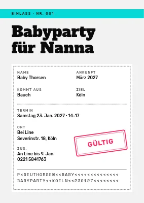 Babyparty — ein Einreisevisum für den Nachwuchs