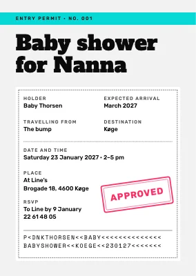Baby shower — an entry visa for the little one