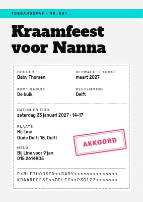 Babyshower — een inreisvisum voor de kleine