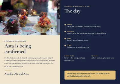 Page 2 of Marquee confirmation with a ticket