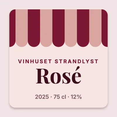 Rosé under the awning