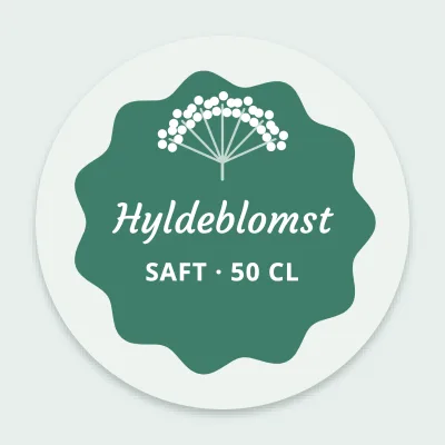 Hyldeblomst i bølgekant