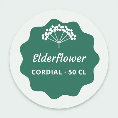 Elderflower with a wavy edge