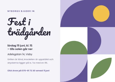 Trädgårdsfest — Bauhaus-kakel i lavendel