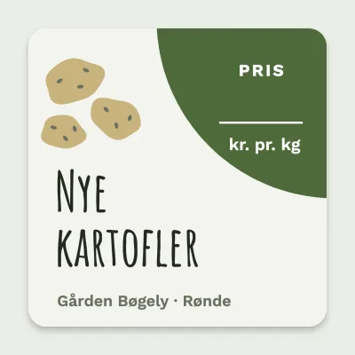 Nye kartofler med pris