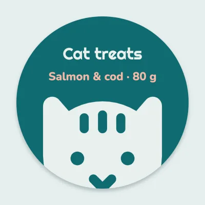 Cat treats with a peeker