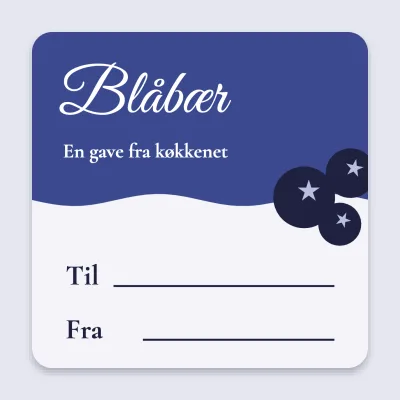 Blåbær som gave, til og fra