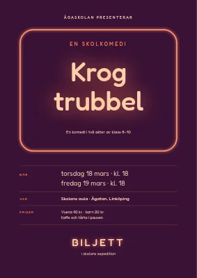Skolkomedi — teateraffisch
