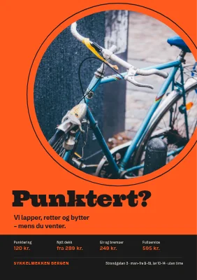 Sykkelverksted — reparasjon mens du venter