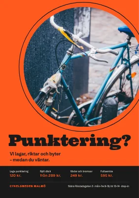 Cykelverkstad — reparationer medan du väntar