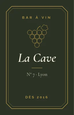 Étiquette de cave