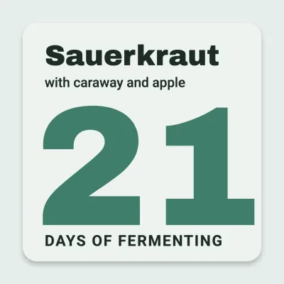 Sauerkraut fermented for 21 days