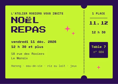 Déjeuner de Noël — billet pixel
