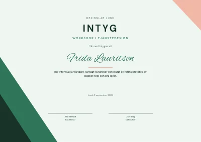 Deltagarbevis — designworkshop