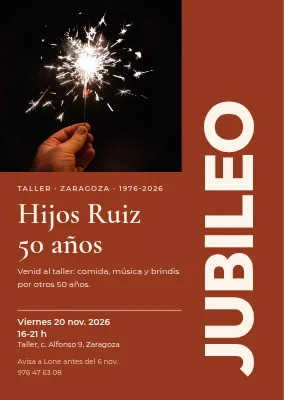 Fiesta de aniversario — la carpintería cumple 50 años