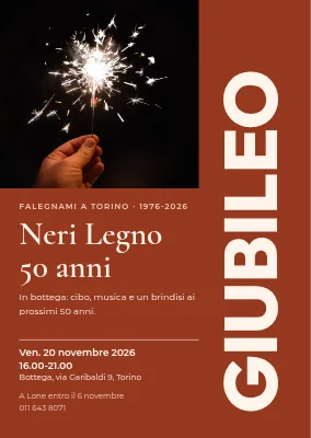 Festa di anniversario — la falegnameria compie 50 anni