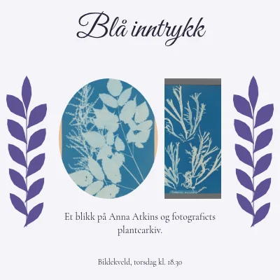 Blå inntrykk · botanisk brev