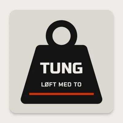 Tung kasse, løft med to