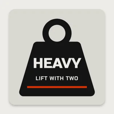 Heavy box, lift with two