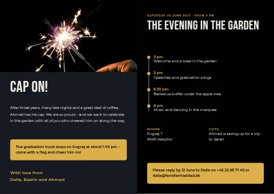 الصفحة 2 من Graduation party with cap and sparkler