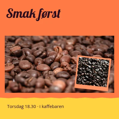 Smak først · solskinnskafé