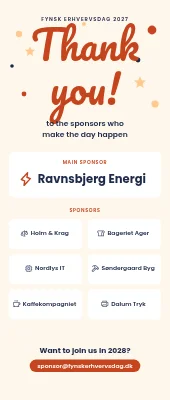 Business day roll-up — thank you, sponsors