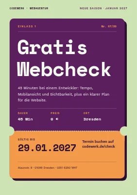 Webagentur — kostenloser Website-Check